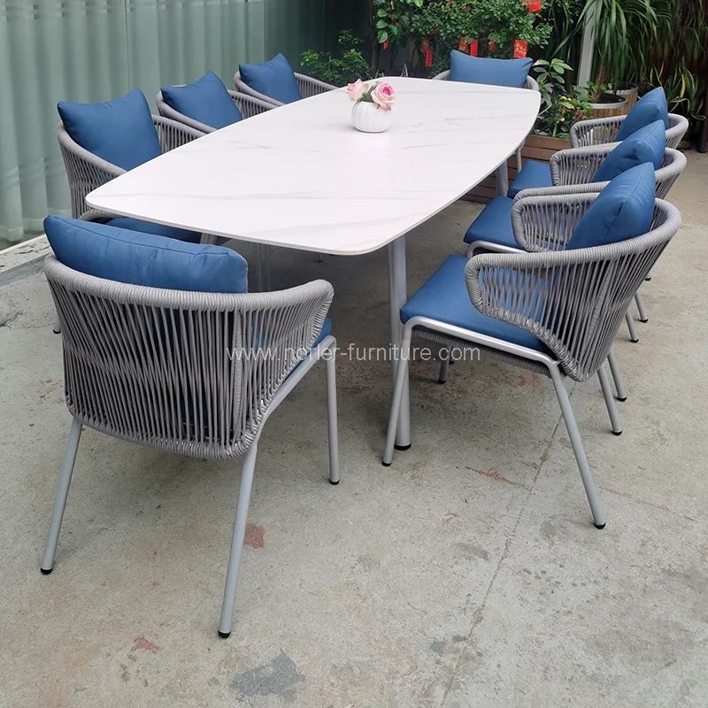 ロープアウトドアウィッカー家具テーブルセット ロープアウトドアウィッカー家具テーブルセット